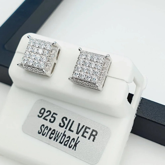 "925 Sterling Silver Cubic Zirconia Earrings, UU1P6A6106 - Picture 2 of 9